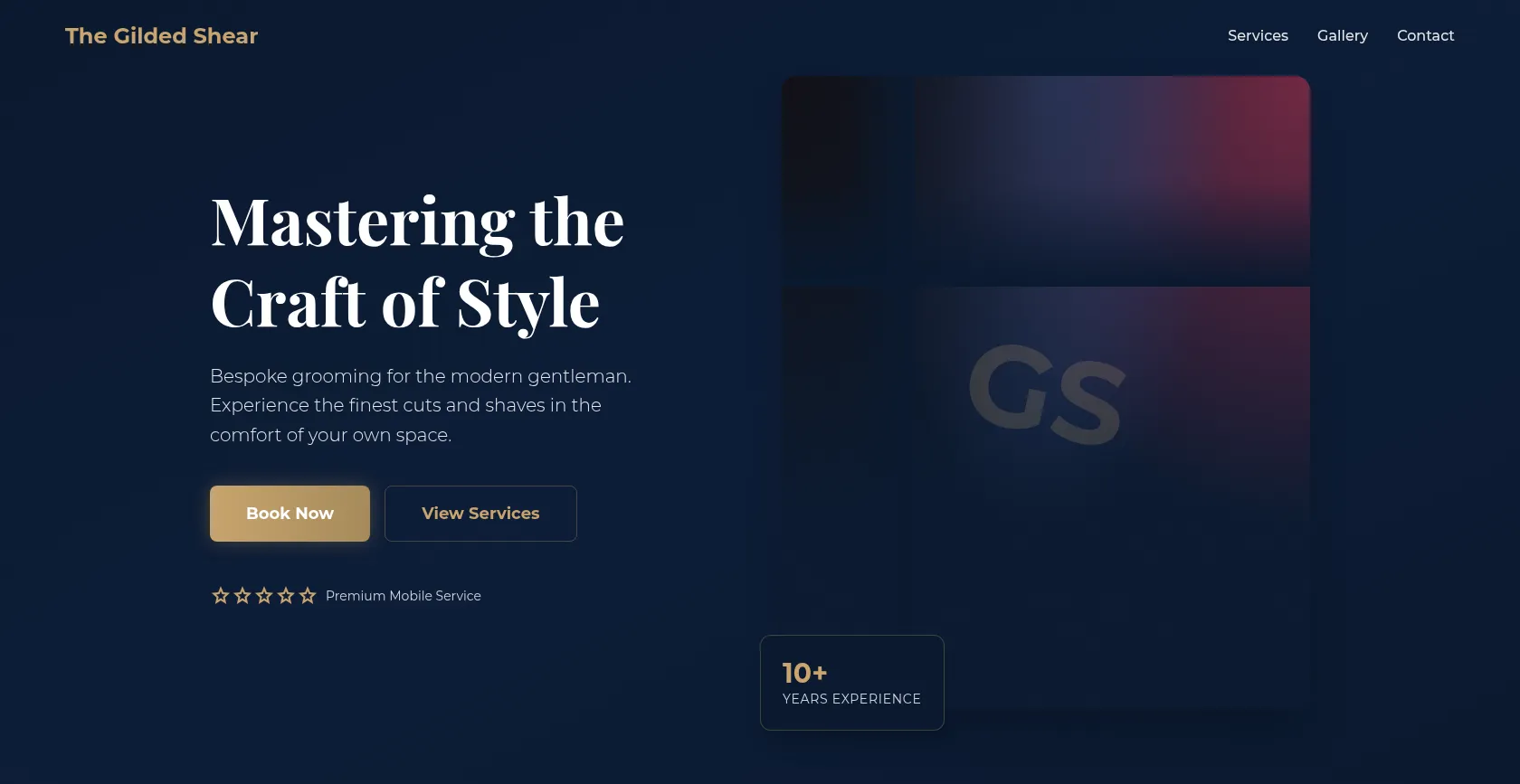 The Gilded Shear: Premium Barber Shop Booking Platform